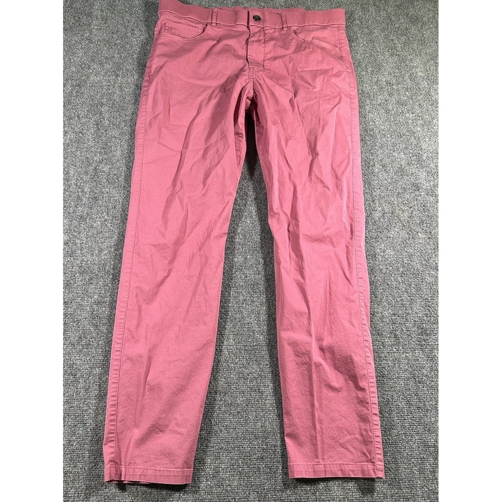 GREYSON Magenta Chino Flat Front Golf Stretch Cotton Pants Mens Size 36x32 EUC